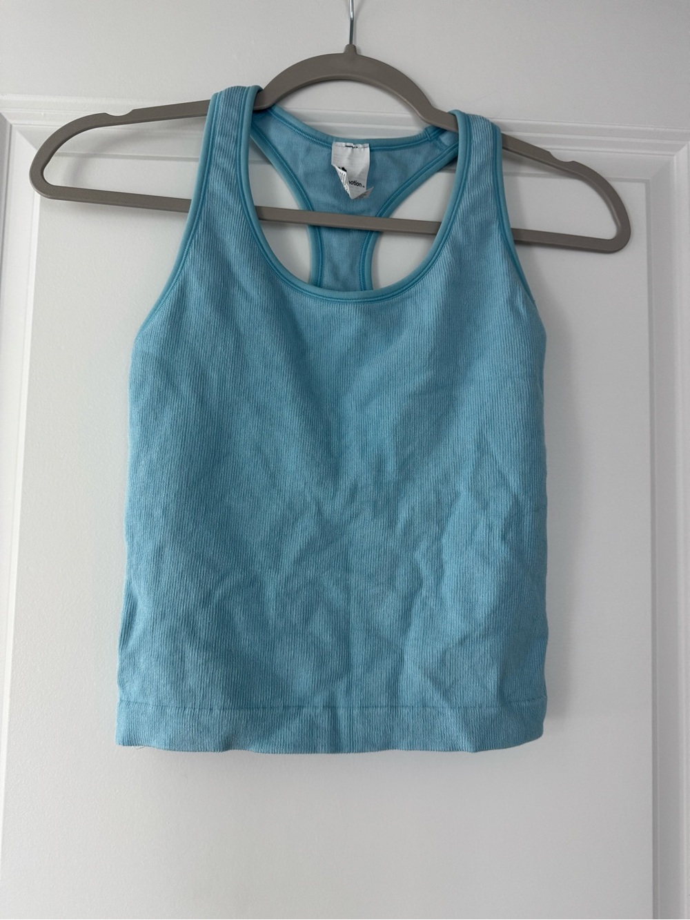 all in motion Light Blue Ribbed Racerback Tank